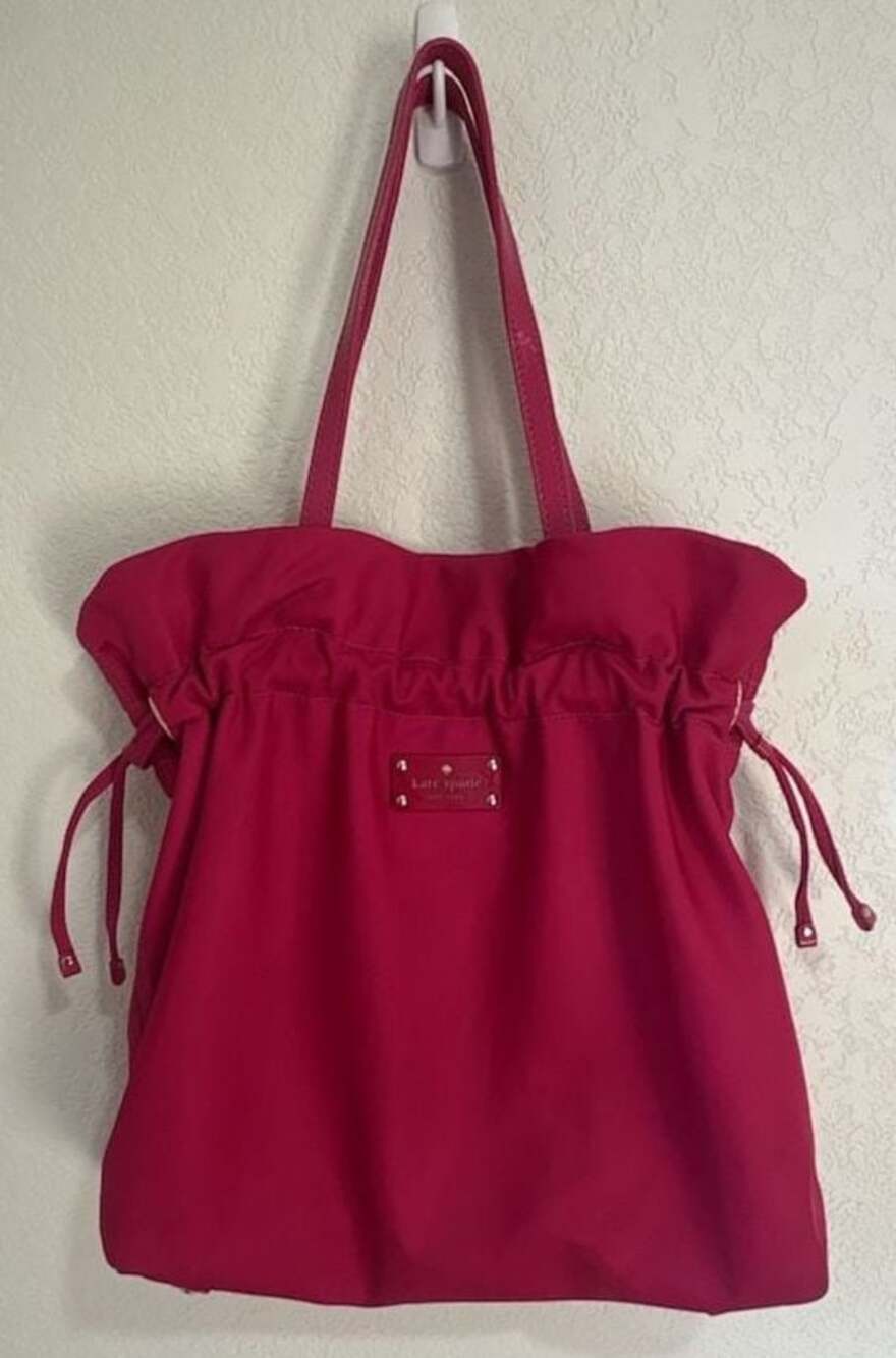 Kate Spade Red Nylon Tote with Leather Handles